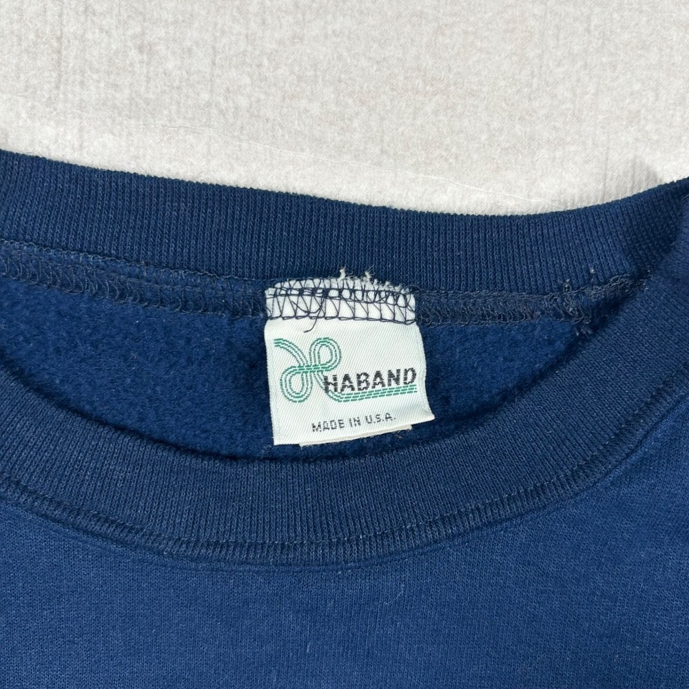 Vintage Haband Navy Sweatshirt Mens Medium Military United States USA 80s 90s - Picture 3 of 7